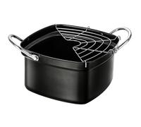 Cooking Small Cooker with Drainer Rack Japanese Styles Iron Frying Pots Safe Handle Multifunctional Japanese Frying Pots with Oil Drainer Rack