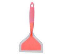Cooking Spatula Transparent Twocolor Silicone Wide Mouth Frying Spatula Pancakes Fried Shovel for Home Kitchen (Orange Shovel Head)