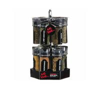 COOKING SPICE RACK STAND WITH 12 STORAGE JARS - INCLUDING SPICES & HERBS