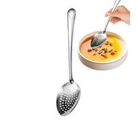 Cooking Spoon - 15IN Polished Steel Skimmer, Nonstick Spoon for Strainer | Durable Heat-Proof Utensil for Frying Pan Baking Mixing Tasks Restaurant Class Long Handle Tools Chef Use Pro