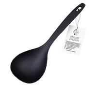 Cooking Spoon, Lightweight, Nylon Cookware, Non Slip Grip, Black, Made in Japan