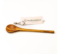 Cooking Spoon Round Head and Round Handle Löffel, 30 cm | Olive wood all-purpose mixing spoon with round head and round handle/wooden spoon/durable spoon