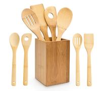 Relaxdays Bamboo 5-Piece Cooking Spoon Utensil Set