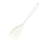 Cooking Spoon Set Large Silicone Cooking Spoon Non Stick Solid Set With Deep Bolw And Measurement Mark For Mixing Serving Draining Scooping Scraping Heat Kitchen Kitchen Spoons (White, 31x7. 5cm)