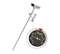 Cooking Thermometer Long Stainless Steel Kitchen Cooking Probe Thermometer with Clip for BBQ Food Meat Homebrew Wine Food Thermometer for Fry Grills