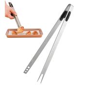 Cooking Tongs for Grilling, Metal Tongs for Frying, Non Slip & Anti-Scald Grilling Tongs | Professional Rustproof Steak Tongs, Portable Kitchen Gadgets for Indoor