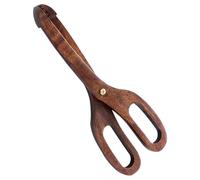 Cooking Tongs with Clip Scissors Design - Wooden Kitchen Tool, Food Safe Serving Cutlery, Lightweight, Heat Resistant Breakfast Tongs, Durable Handle, Reusable Tongs with Sturdy Handle