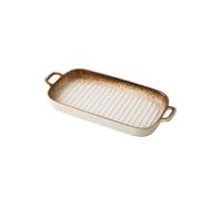 Cooking Tray, Large Rectangular Baking Dish 30.6cm Ceramic Pan for Cooking Kitchen and Daily Use Safe for Oven Microwave(White)