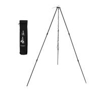 Cooking Tripod - Camping Gear Open Fire Tripod With Chain Lightweight And Adjustable Campfire Cooker Stand Tripod For Barbecue Picnic And Camping