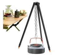 Cooking Tripod - Camping Tripods | Outdoor Chefs Tripod | Heavy Duty Outdoor Tripods Rack | Campfire Cooking Stand With Adjustable Chain For BBQ Grilling | Portable Cook Supports For Family Camping