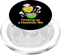 Cooking Up a Healthier Me Heart Chef Design PopSockets PopGrip for MagSafe
