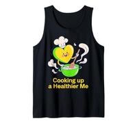 Cooking Up a Healthier Me Heart Chef Design Tank Top