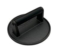 Cooking Weight Meat Press - Cast Iron Burger Press with Heat Resistant Handle | Grill Press for Steak, Bacon, Chicken Burgers, Sandwiches | Barbecue Grilling Tool for Hamburger Patty Meat