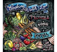 Cooking with Love Provides Food for The Soul 2026 Wall Calendar, 16-Month Cooking Calendar, 12" x 12"