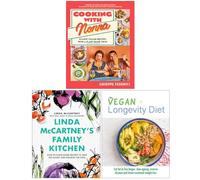 Cooking with Nonna, Linda McCartney's Family Kitchen & The Vegan Longevity Diet 3 Books Collection Set