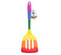 Cooking With Pride Non-Stick Slotted Turner, Heat-Safe Silicone With Iron Core, 12-Inch