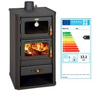 Cooking Wood Burning Stove with Oven Solid Fuel Cooker 12.1kw Heating Prity FM