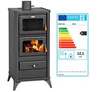 Cooking Wood Burning Stove with Oven Solid Fuel Cooker 12 kw Heating Prity FM E