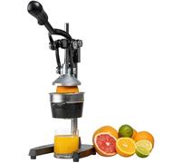 Cookinglife Cast Iron Citrus Juicer - Manual orange juicer with squeeze lever and pulp filter - Also suitable as a lime juicer & lemon juicer - Lever model Black - Suitable for the catering industry