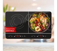 Cookio double induction hob 3500 W timer glass ceramic