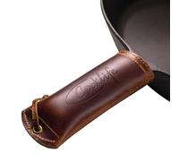 COOKLIFE Cast Iron Handle Cover - Extra Thick Leather Hot Handle Holder for Cast Iron Skillets - Reusable Heat Protection Up to 500°F Skillet Handle Cover