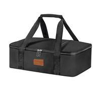 Cooklux Insulated Casserole Carrier 9x13 Inch, Durable Nylon, Leak-Proof Casserole Dish Carrier, Casserole Carriers for Hot or Cold Food (Black)