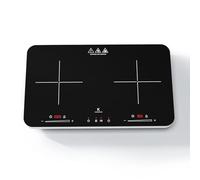COOKNANO Induction Hob 2 Plates, Double Induction cooktop Independent Control 2800 W, 20 Power and Temperature Settings, 6-Hour Timer, Portable Induction Hob, Children's Lock