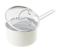 COOKNAO Saucepan with Lid, 18cm Small Cooking Pot with Cool Handle, 2L Sauce Pan, Available for Stove, Induction, Gas, Halogen, Non Toxic, PFOA Free