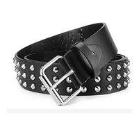 COOKOE Classical Spike Studded Belt retro gothic Punk Rock Clothes Belt Beads Leather Belt Waistband