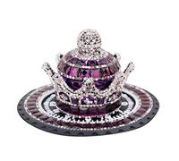 COOKOE Crystal Crown Perfume Car home Accessories Refillable Glass Air Freshener Perfume Bottle for Home Decor Car Perfume Ornaments