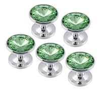COOKOE Optional Crystal Tuxedo Shirts Studs for Men Fashion Cufflinks Studs Set Wedding Party 5Pcs/Set