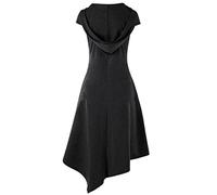 COOKOE Vintage Gothic Sleeveless Hooded Dress Slim Fit Hoodie Mini Dress Lady Silm Fit Dress