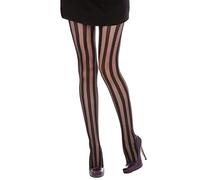 COOKOE Women Vintage Black Vertical Stripes Pattern Stretchy Tights Pantyhose Stockings Gothic Clothes Sexy Underwear