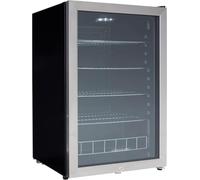 Cookology 115L Under-Counter Drinks Fridge - Glass Door - Silver