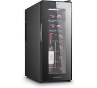 Cookology 12 Bottle Freestanding Wine Cooler 34L, Black