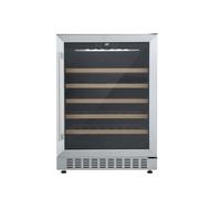 Cookology 135L Under-Counter Wine Cabinet - 54 Bottle - Stainless Steel | 54 Bottle Capacity - Sliding Shelves - Digital Temperature Control - Reversible Door