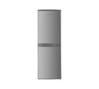 Cookology 142L Freestanding 50/50 Fridge Freezer, Adjustable Temperature Control and Legs, Reversible Doors, Efficient LED Light, 4 Star Freezer Rating - Inox