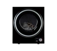 Cookology 2.5kg Mini Vented Tumble Dryer - Tabletop Design - Easy-to-Use Dial Controls - Ideal for Flats, Caravans & Spare Rooms - Black
