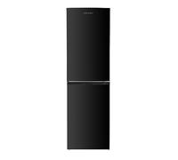 Cookology 244L Freestanding 50/50 Fridge Freezer - Black | Adjustable Temperature Control & Legs - Reversible Doors - LED Light - 4 Star Rating