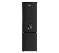 Cookology 268L Freestanding Fridge Freezer - Large Capacity - Black | Frost Free System with Water Dispenser - Reversible Doors - Adjustable Shelves and Legs - 4 Star Rating and Auto Defrost