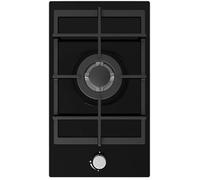 Cookology 30cm Gas-on-Glass Domino Hob - 3.5kW Wok Burner - Removable Cast Iron Pan Stand - LPG Conversion Kit - Flame Failure Safety - Black