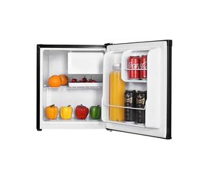 Cookology 42L Mini Fridge with Lock and Chiller Box, Reversible Door, Adjustable Temperature Control, Small Countertop Design - Black