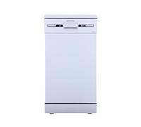 Cookology 45cm Freestanding Slimline Under Counter Dishwasher, 6 Programmes - Eco Mode - 10 Place Settings - White