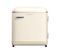 Cookology 47L Retro Tabletop Mini Fridge, Cream, 48.5cm Wide, Free-Standing | Compact Refrigerator with Adjustable Thermostat, Shelf and Door Storage, Levelling Feet, Ideal for Cold Drinks and Snacks