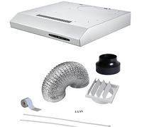 Cookology 50cm Wall Visor Cooker Hood + Ducting Kit - Stainless Steel