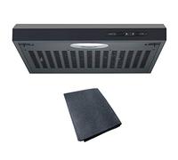 Cookology 50cm Wall Visor Cooker Hood - Extractor Fan - Filters - Black