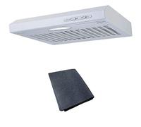 Cookology 50cm Wall Visor Cooker Hood - Extractor Fan - Filters - White