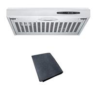Cookology 50cm Wall Visor Cooker Hood + Filters - Stainless Steel