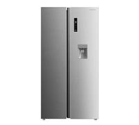 Cookology CSBS548WDIX 548 Litre Frost Free American Style Fridge Freezer with Water Dispenser, Temperature Control, 4 Star Rated Freezing, Low Noise, Large Capacity - Inox