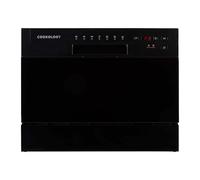 Cookology 6.5L Mini Countertop Dishwasher - 6 Place Settings - Black | 6.5L Capacity - Compact Design - 6 Washing Settings - 7 Wash Cycles - ECO Friendly Mode - Ideal for Small Families